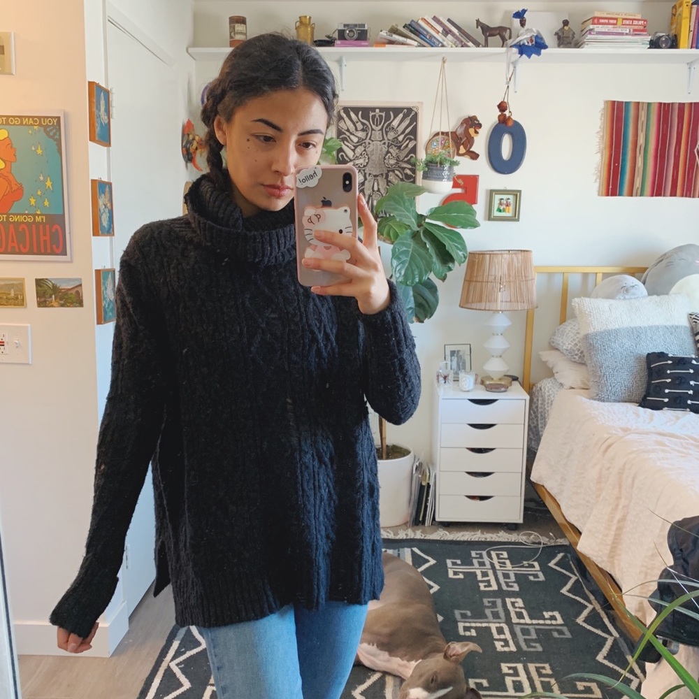 Free people complex pullover distressed sweater